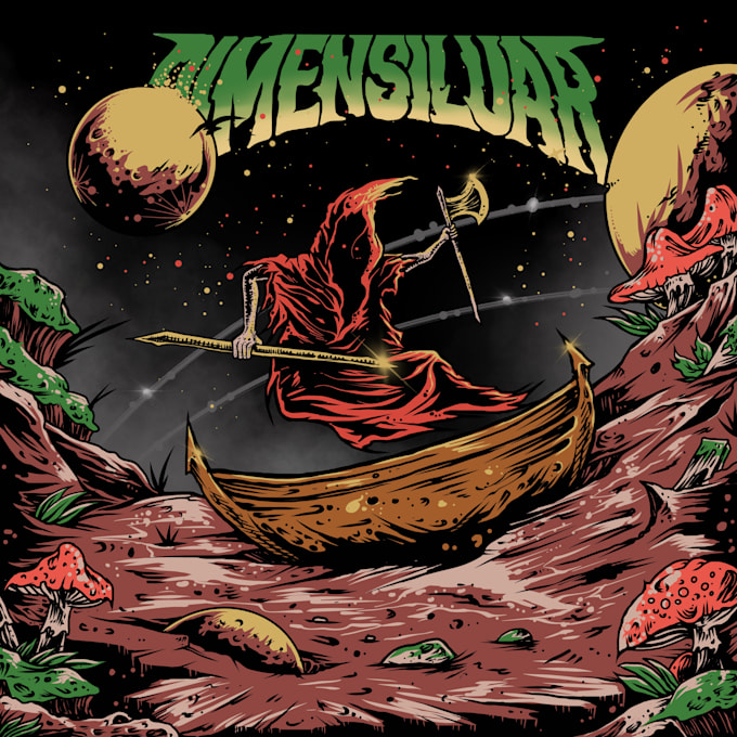 I will do amazing art of stoner, psychedelic, weed unique style