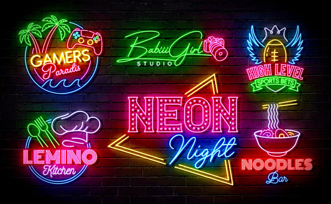 I will create a stunning 3d neon logo or neon sign