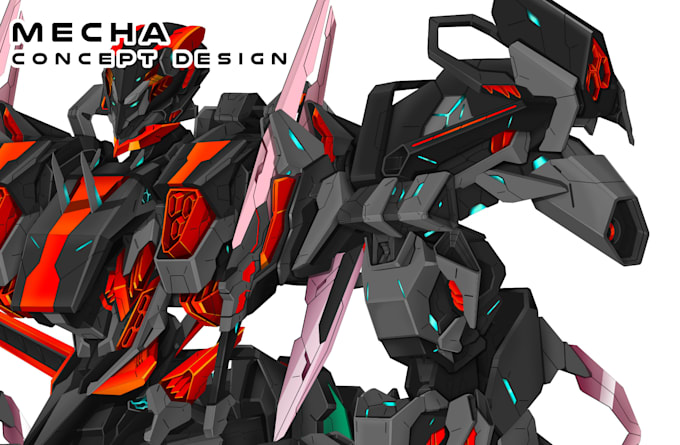 I will draw high quality robot, mecha concepts