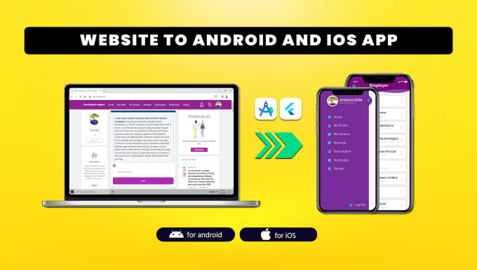 I will convert website to android app and upload to your store