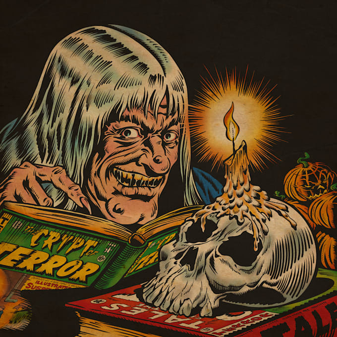 I will create an amazing illustration in a vintage comic book style