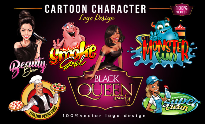 I will design stunning mascot , cartoon caricature logo
