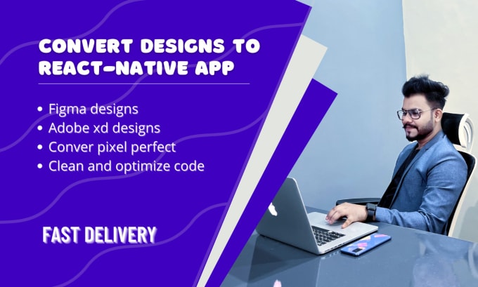 I will convert your designs into react native app