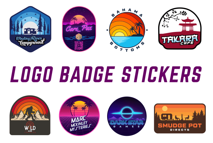 I will make sticker, badge patch logo designs