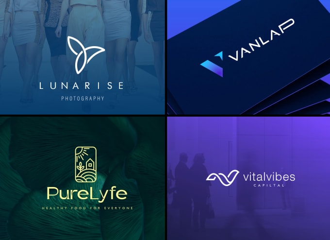 I will create modern minimal and highly unique business logo design