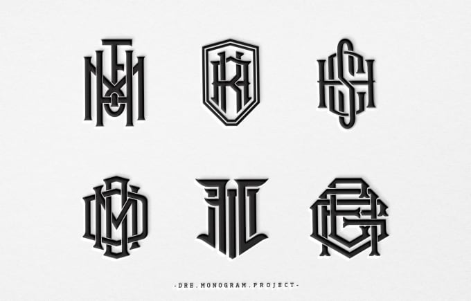 I will design drawn custom professional monogram logo