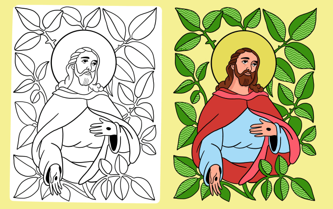 I will create christian and bible themed illustrations