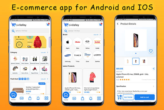 I will build best ecommerce app or online shopping app like wish, amazon, ebay