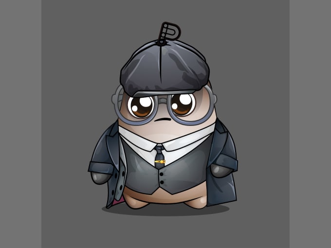 I will create a chibi cartoon character illustration or mascot