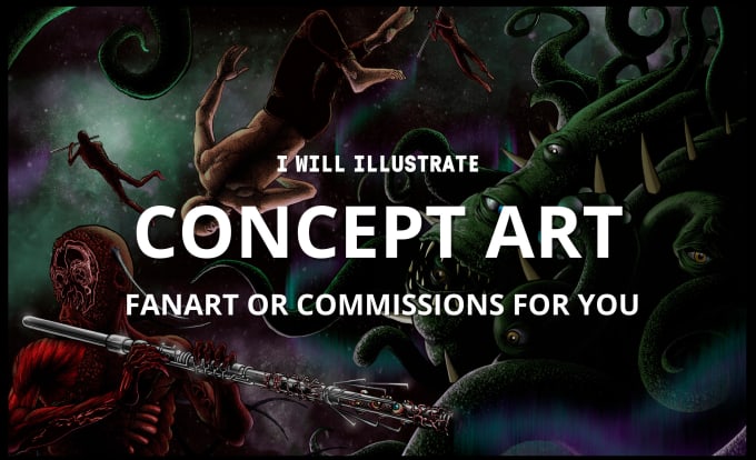 I will illustrate concept art, fanart or commissions for you