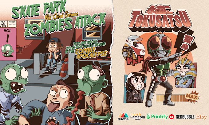 I will draw vintage cartoon and character design in pop art style