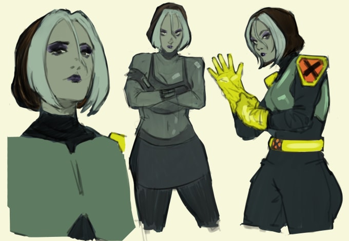 I will draw your character design sheet