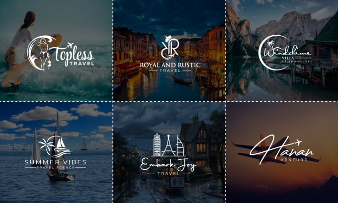 I will design luxury modern travel, vacation, agency, hotel and adventure outdoor logo