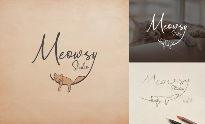 I will design a bespoke hand drawn logo with branding