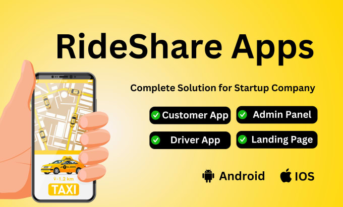 I will develop uber, indrive clone rideshare app with drivemond goride cabme code