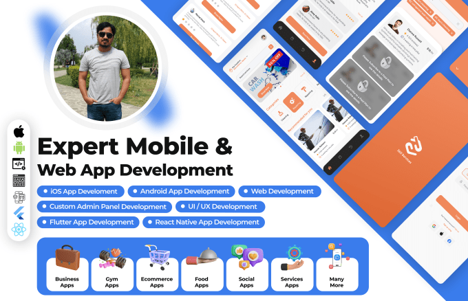 I will develop ios app flutter app mobile app android app website