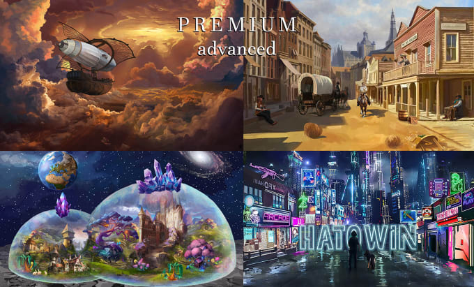 I will do the landscape illustration or concept art for you