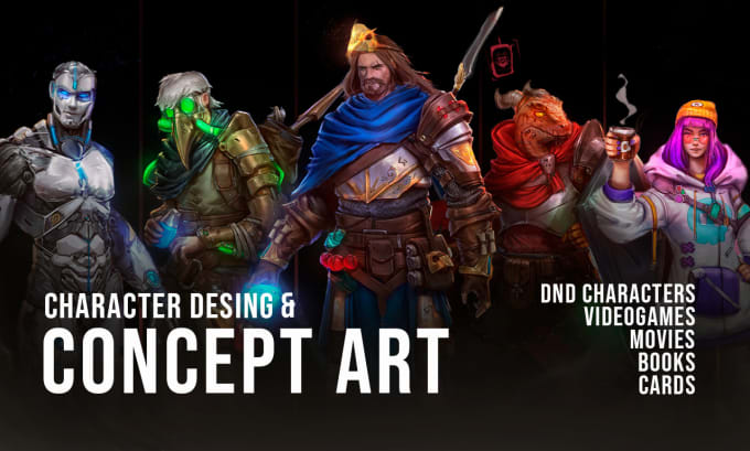 I will paint character concept art and illustrations for you