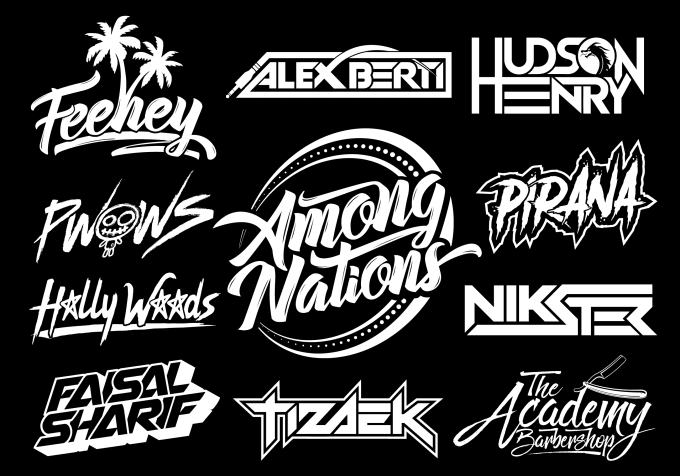 I will design your business typography dj band or music, text and company  logo