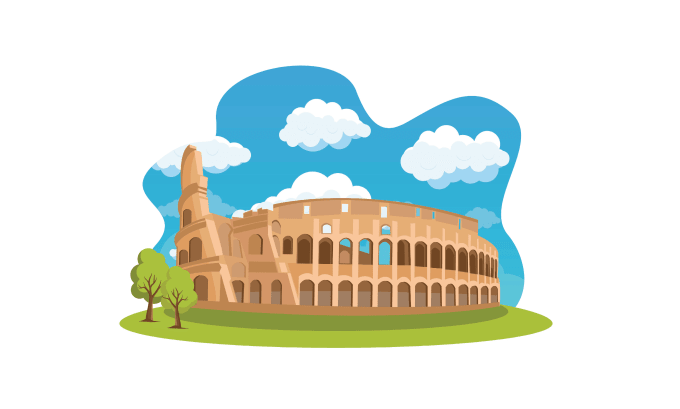 I will draw a building, landscape into vector art illustration