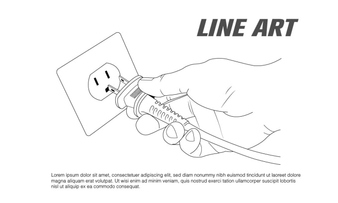 I will draw vector line art line drawing instruction manual drawing
