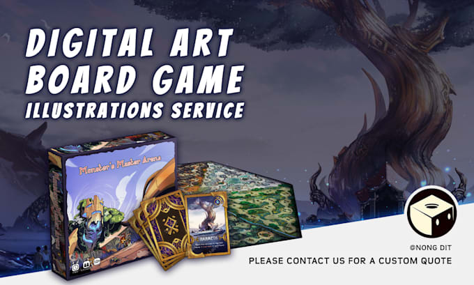 I will make a personal illustration for your board or card game