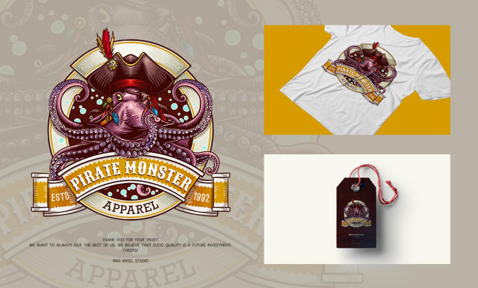 I will do retro hand drawn and vintage logo for your company