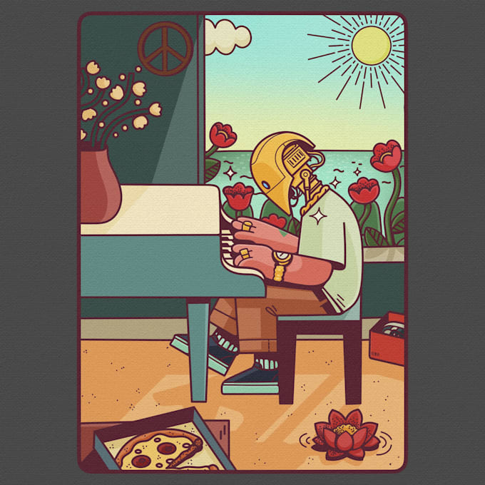 I will draw professional digital art and illustration