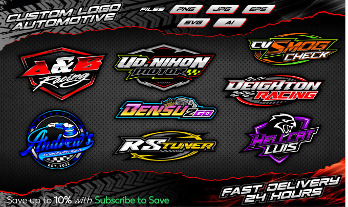 I will create a company automotive logo with a 3d style