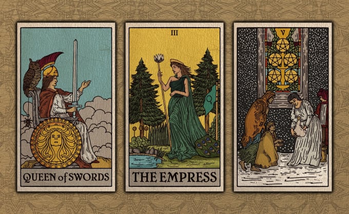 I will draw tarot card, playing card, or any digital art