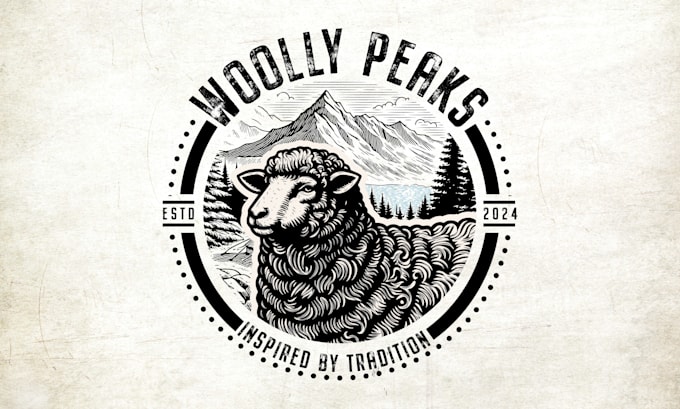 I will create stunning retro vintage hand drawn logo design