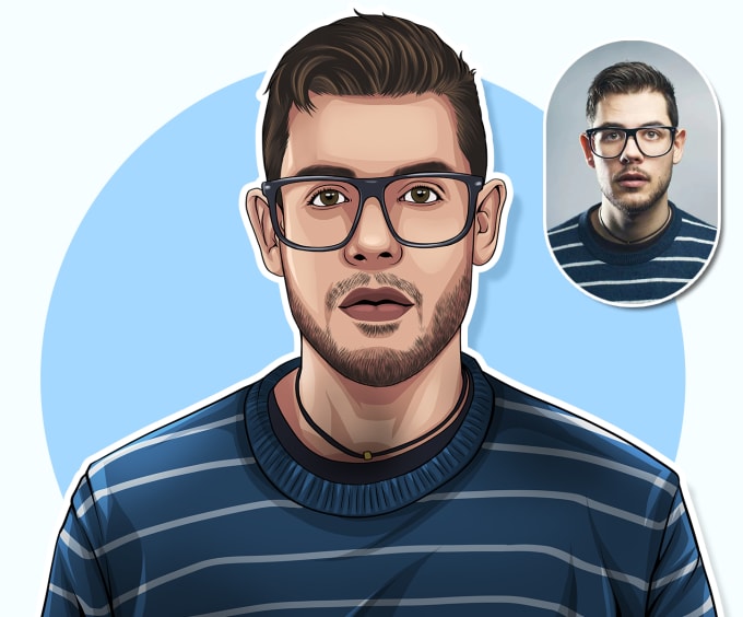 I will draw realistic personalized cartoon of you