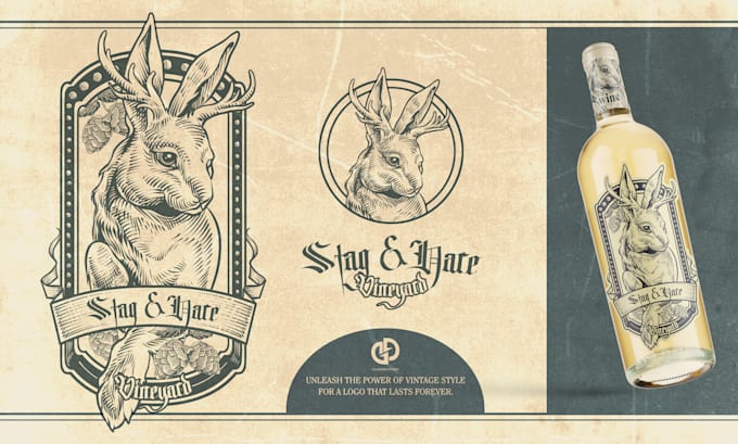 I will do amazing vintage hand drawn or retro business logo design