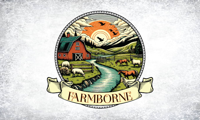 I will design great hand drawn logo in vintage style