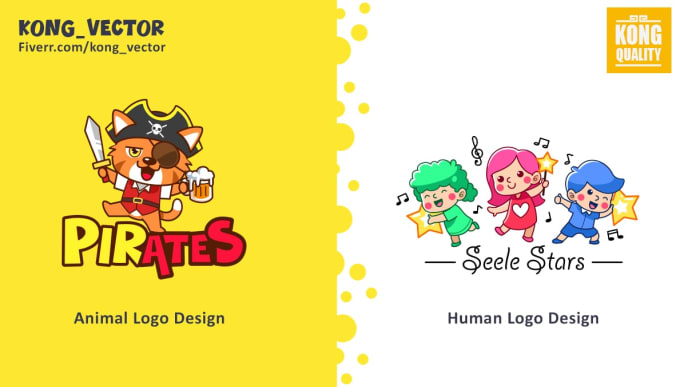I will design cute logo for kids, kick, shop, pets, app, games, animals