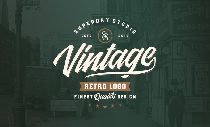 I will do vintage logo business design