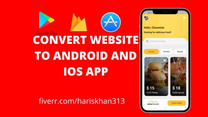 I will convert website into android and ios app