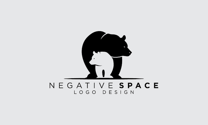 I will design a modern minimalist negative space logo
