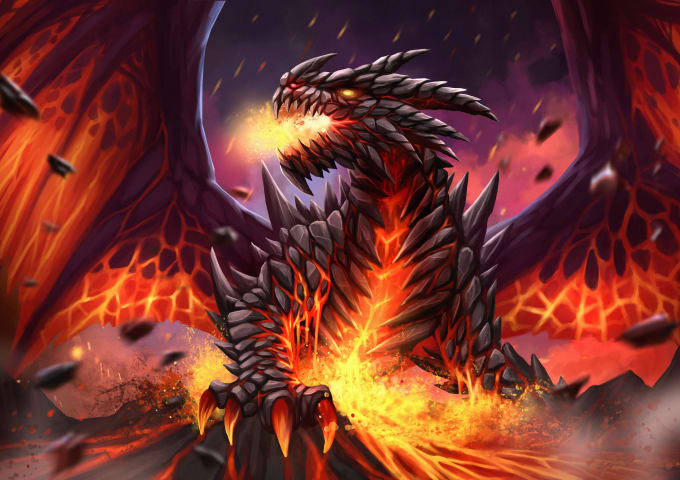 I will draw concept art for characters, dragons and monsters